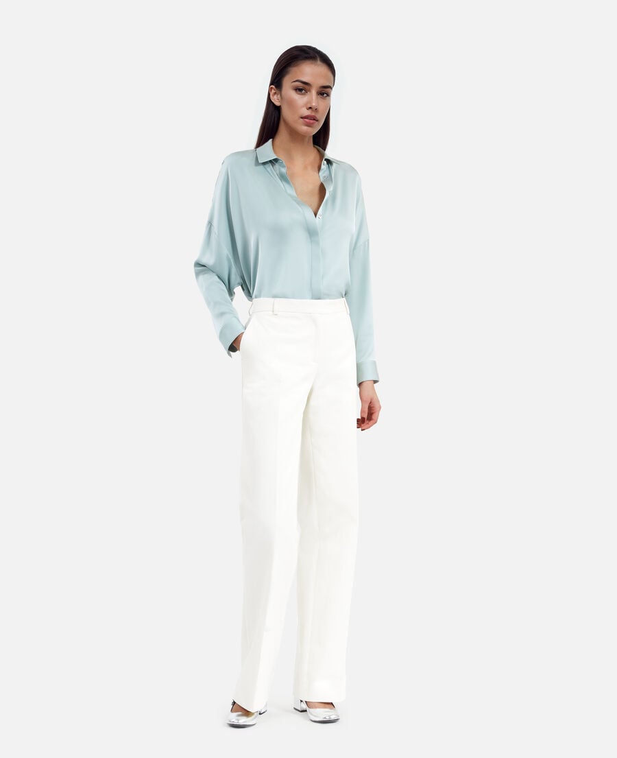 The Kooples DAMEN BLUE/GREEN lockeres blaues seidenhemd