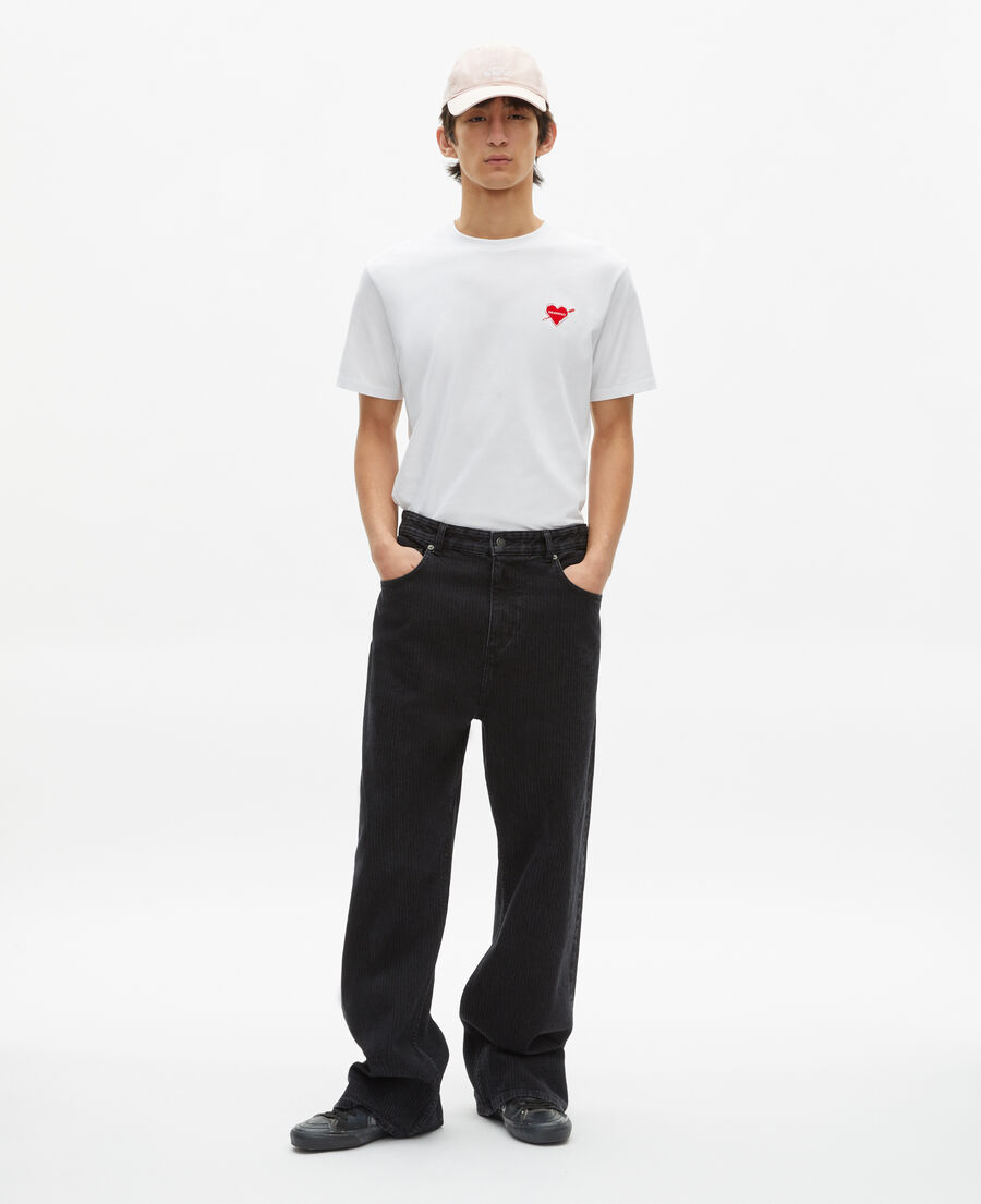 The Kooples HOMME WHITE t-shirt avec flocage cœur blanc