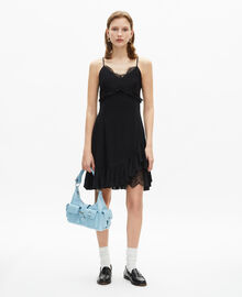 The Kooples FEMME BLACK robe courte avec dentelle noire