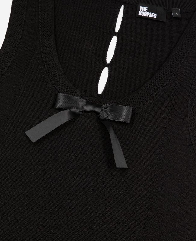 The Kooples FEMME BLACK top en maille noir