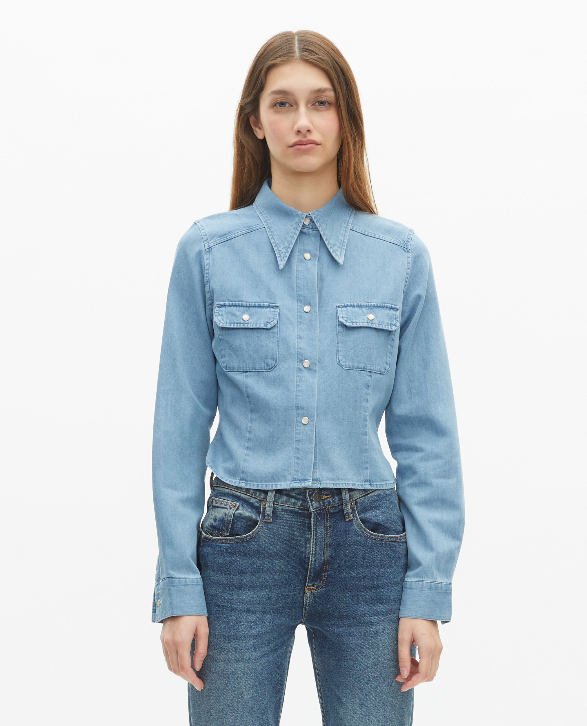 Chemise en denim, BABY BLUE, hi-res image number null