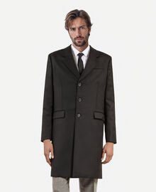 The Kooples HOMME BLACK manteau en laine noir