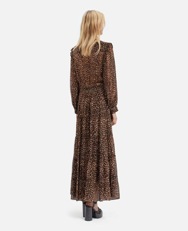 The Kooples FEMME LEOPARD robe longue imprimé léopard