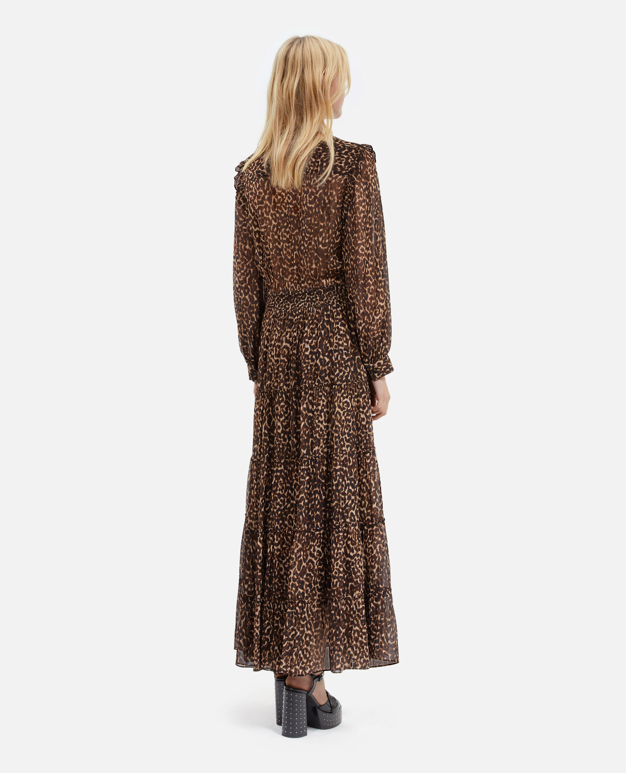 Robe longue imprimé léopard, LEOPARD, hi-res image number null
