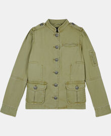 The Kooples FEMME OLIVE NIGHT veste style officier kaki