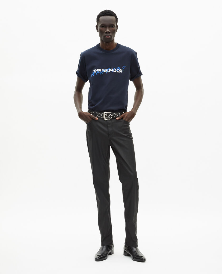 The Kooples HOMBRE BLACK vaqueros pitillo negros efecto cuero