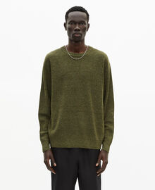 The Kooples HOMME OLIVE KAKI pull en laine et lin kaki
