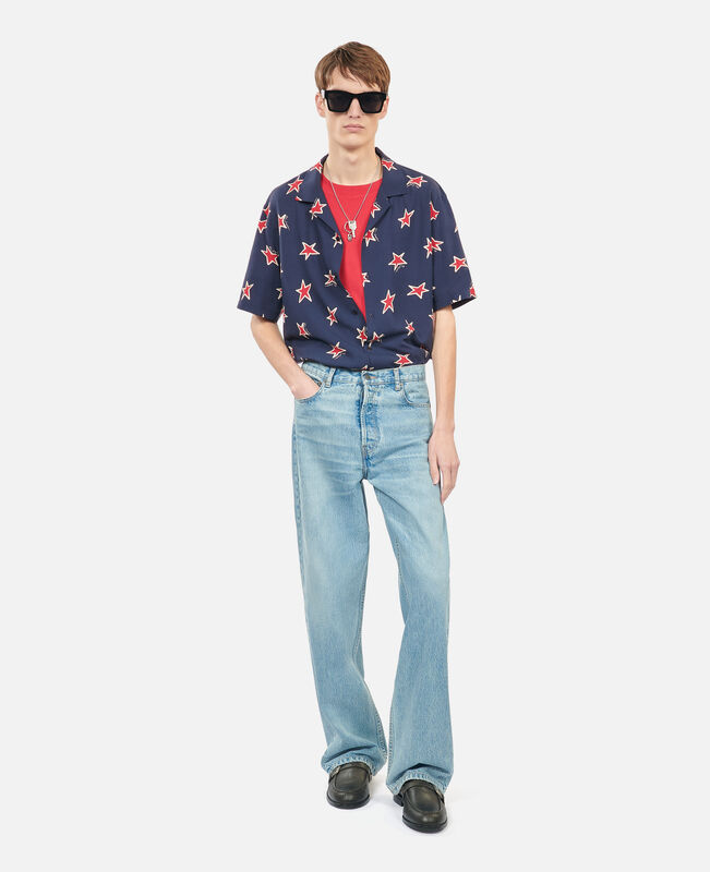The Kooples HOMME BLUE/GREEN jean droit bleu