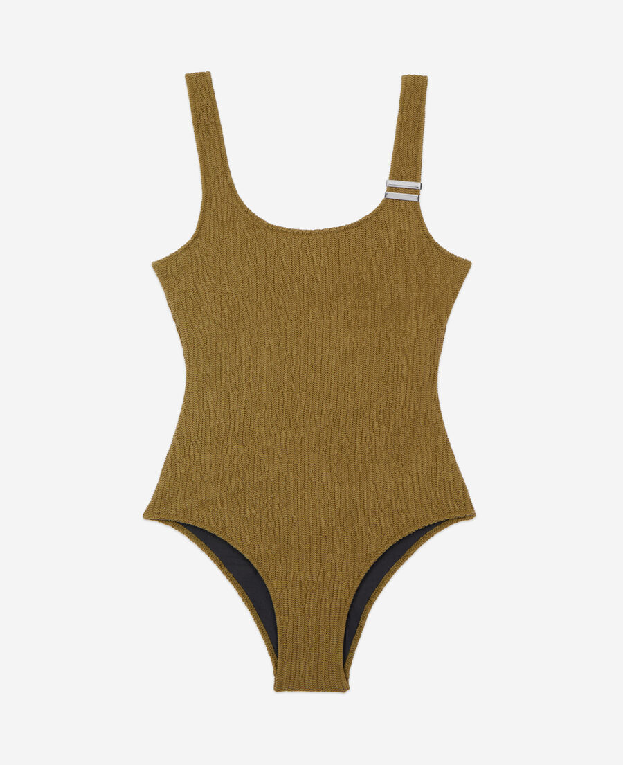 The Kooples FEMME KAKI maillot de bain the kooples x luz une pièce bretelles kaki