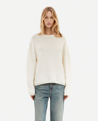 The Kooples WOMEN ECRU ecru wool and mohair sweater