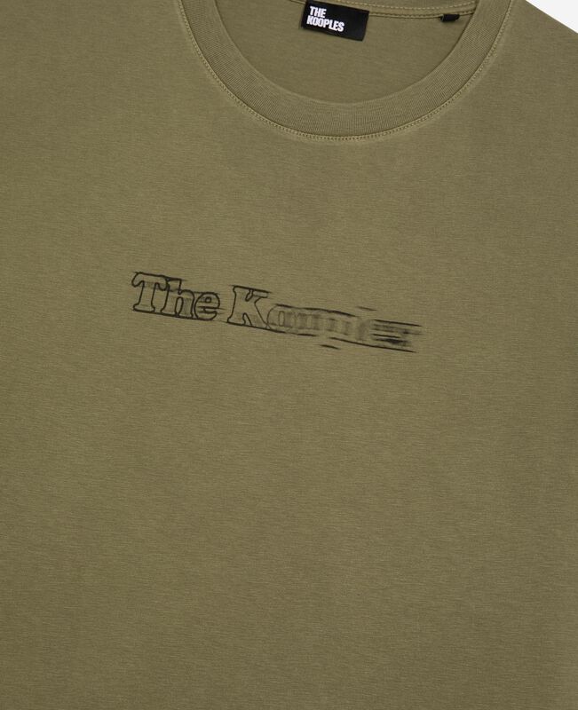 The Kooples HOMME KAKI t-shirt avec logo effet vintage kaki