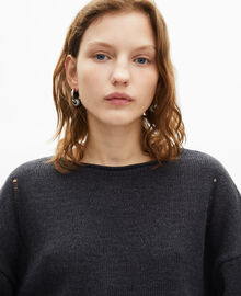 The Kooples FEMME DARK GREY pull en laine mérinos gris