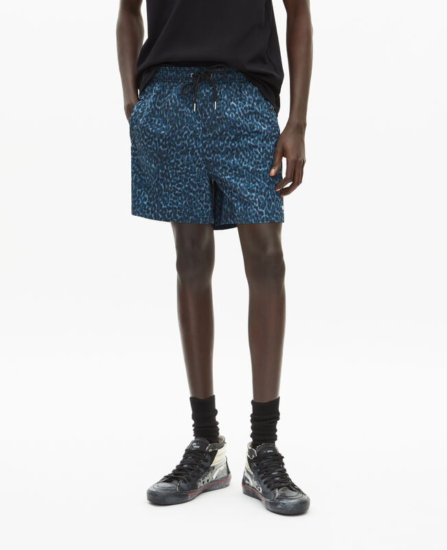 The Kooples HOMME BLUE maillot de bain imprimé bleu