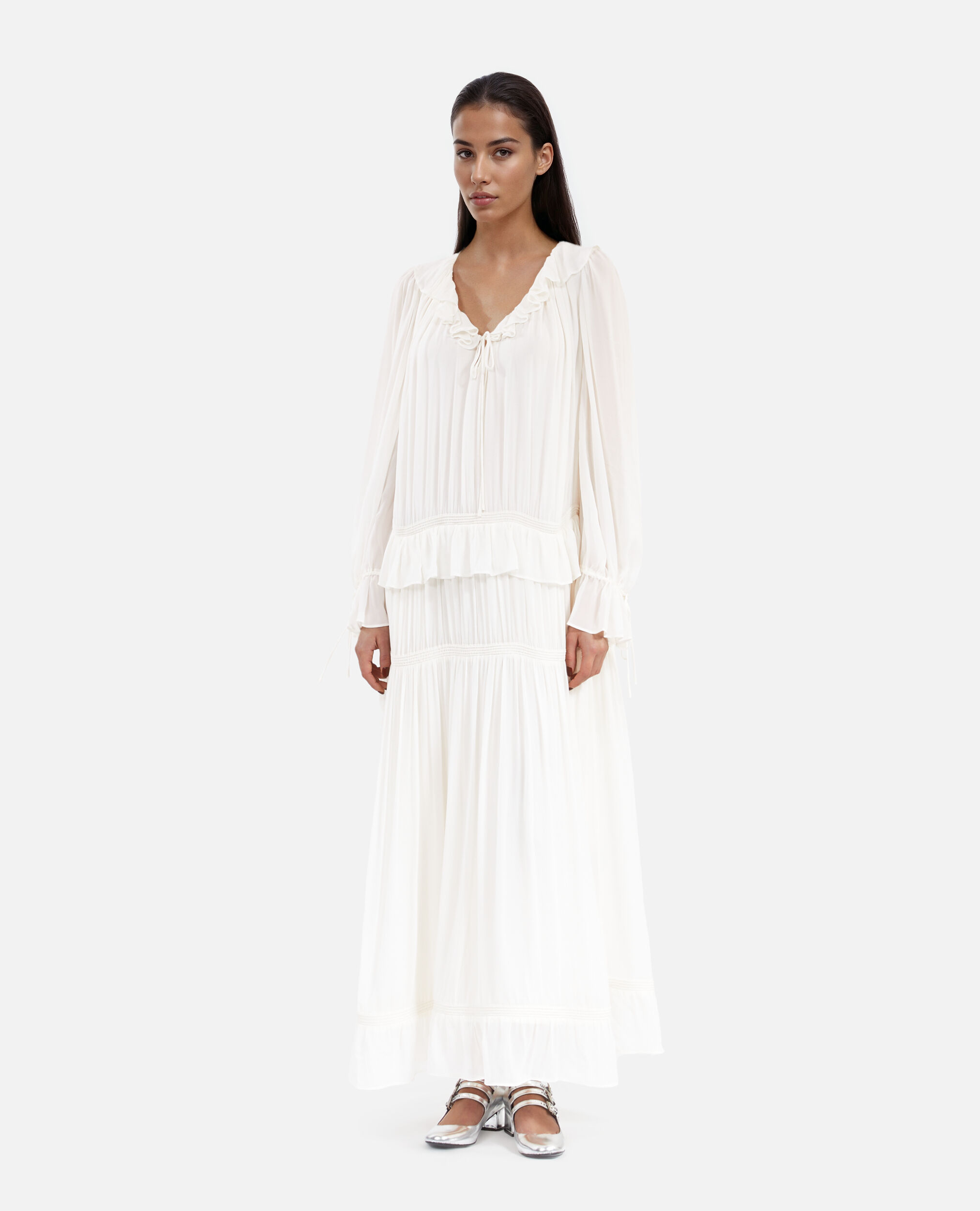 Robe col lavalière écrue, ECRU, hi-res image number null