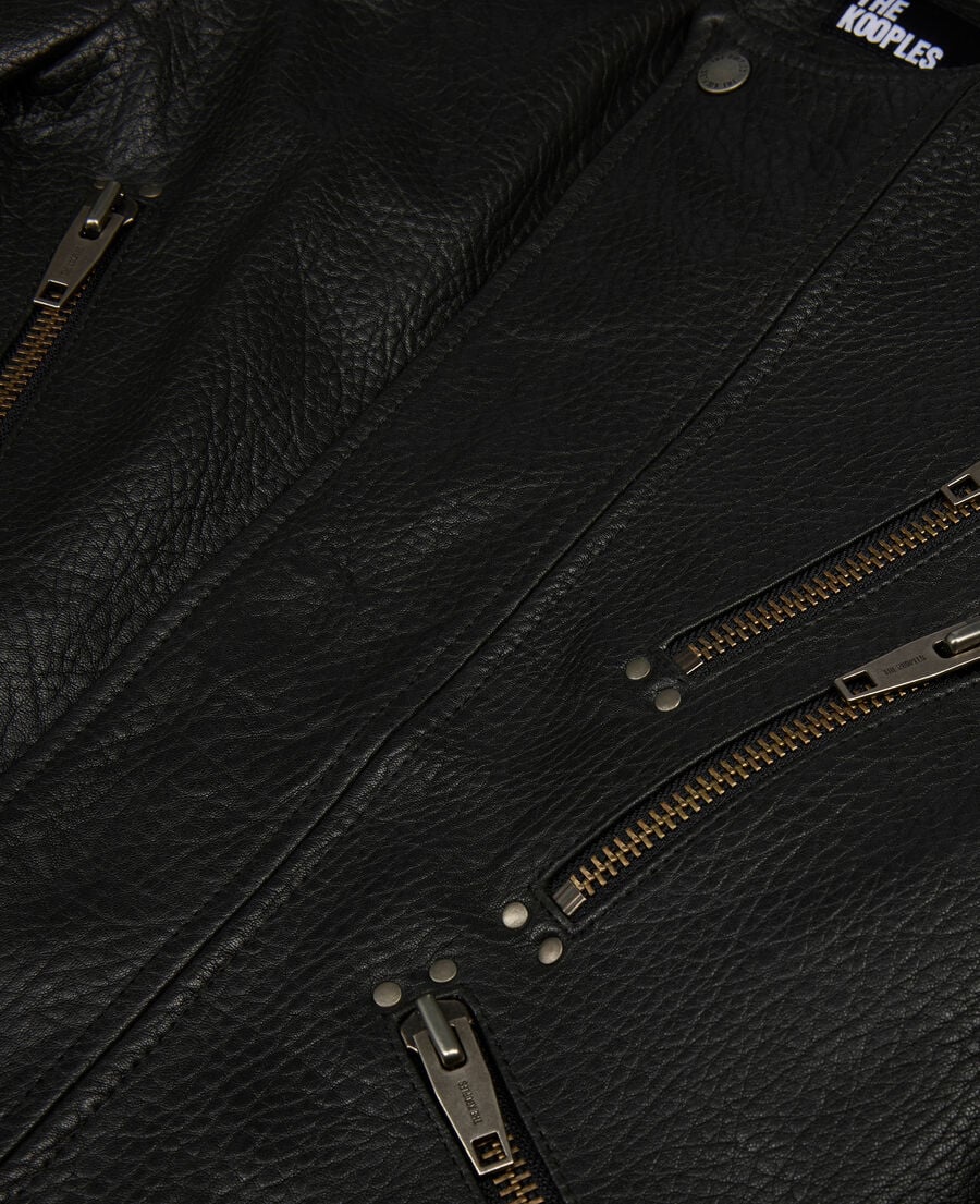 The Kooples WOMEN BLACK black leather jacket