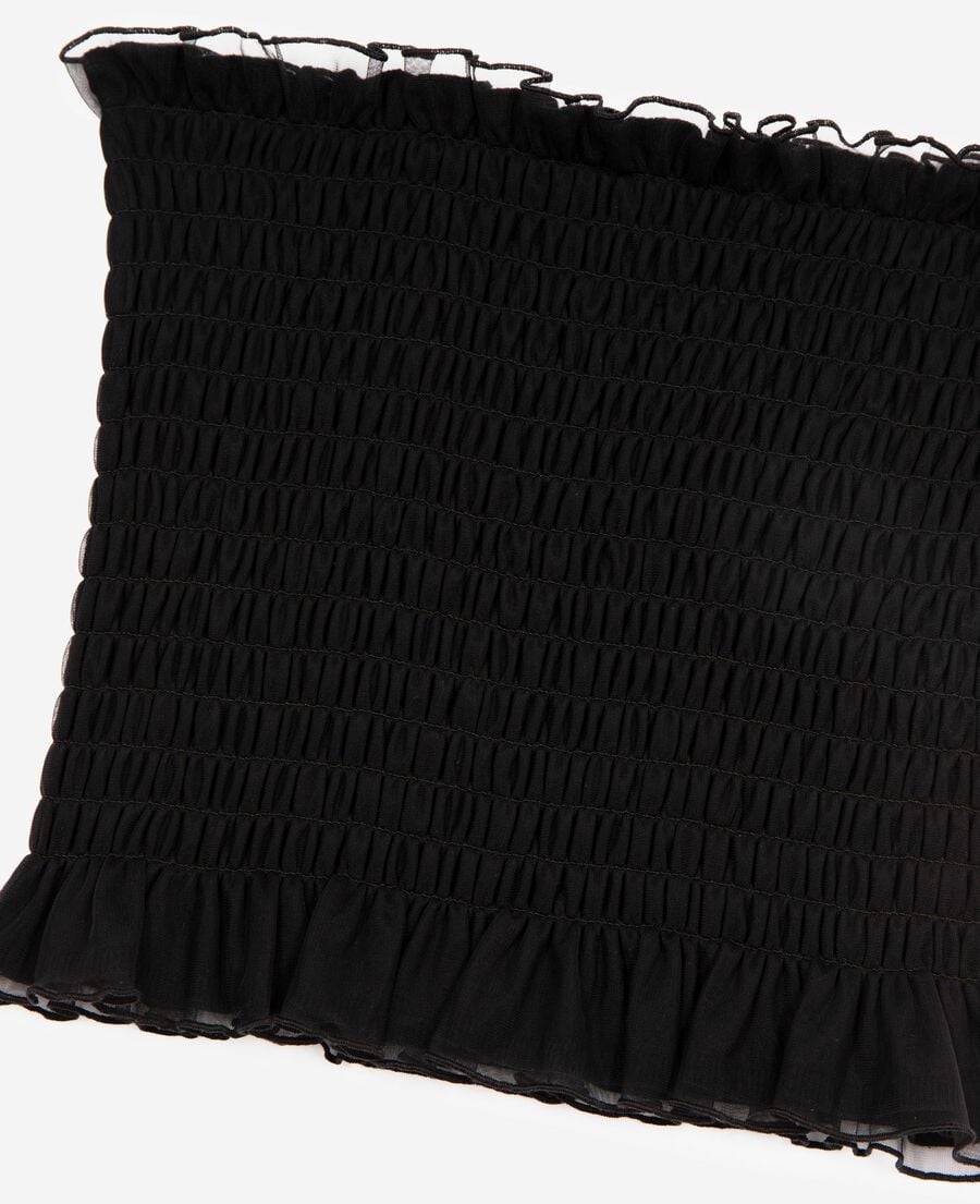 The Kooples WOMEN BLACK black smoky bustier top