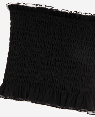 The Kooples WOMEN BLACK black smoky bustier top