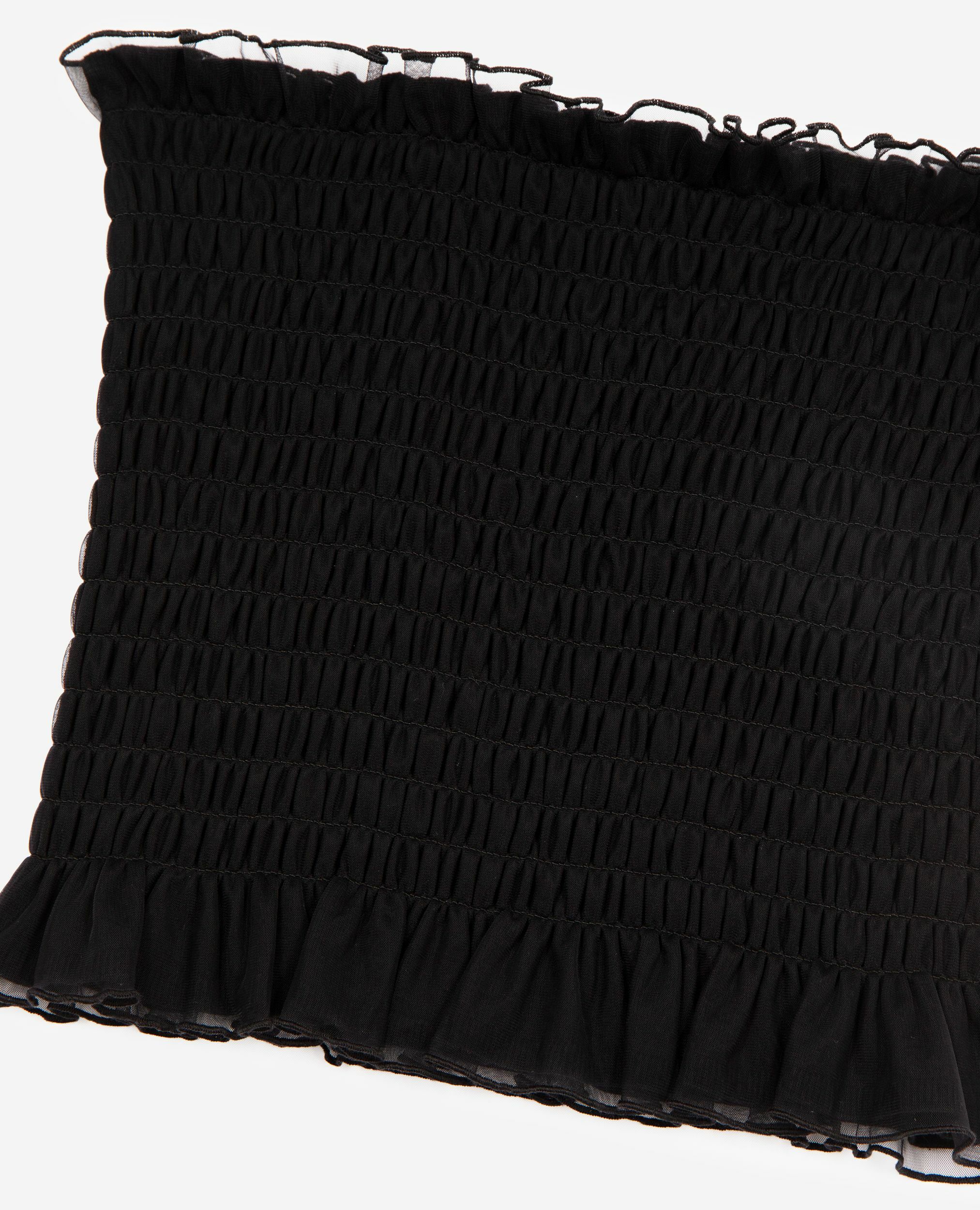 Top bustier smoké noir, BLACK, hi-res image number null