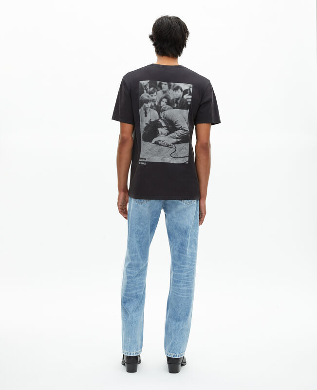 The Kooples MIXTE BLACK WASHED t-shirt mixte the doors x the kooples noir