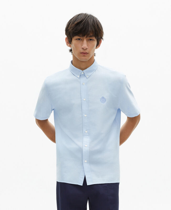 The Kooples HOMME SKY chemise manches courtes avec blason bleue