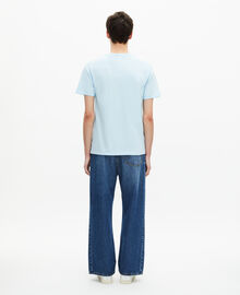 The Kooples HOMME BABY BLUE t-shirt avec sérigraphie bleu clair