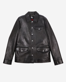 The Kooples HOMME BLACK veste en cuir noire