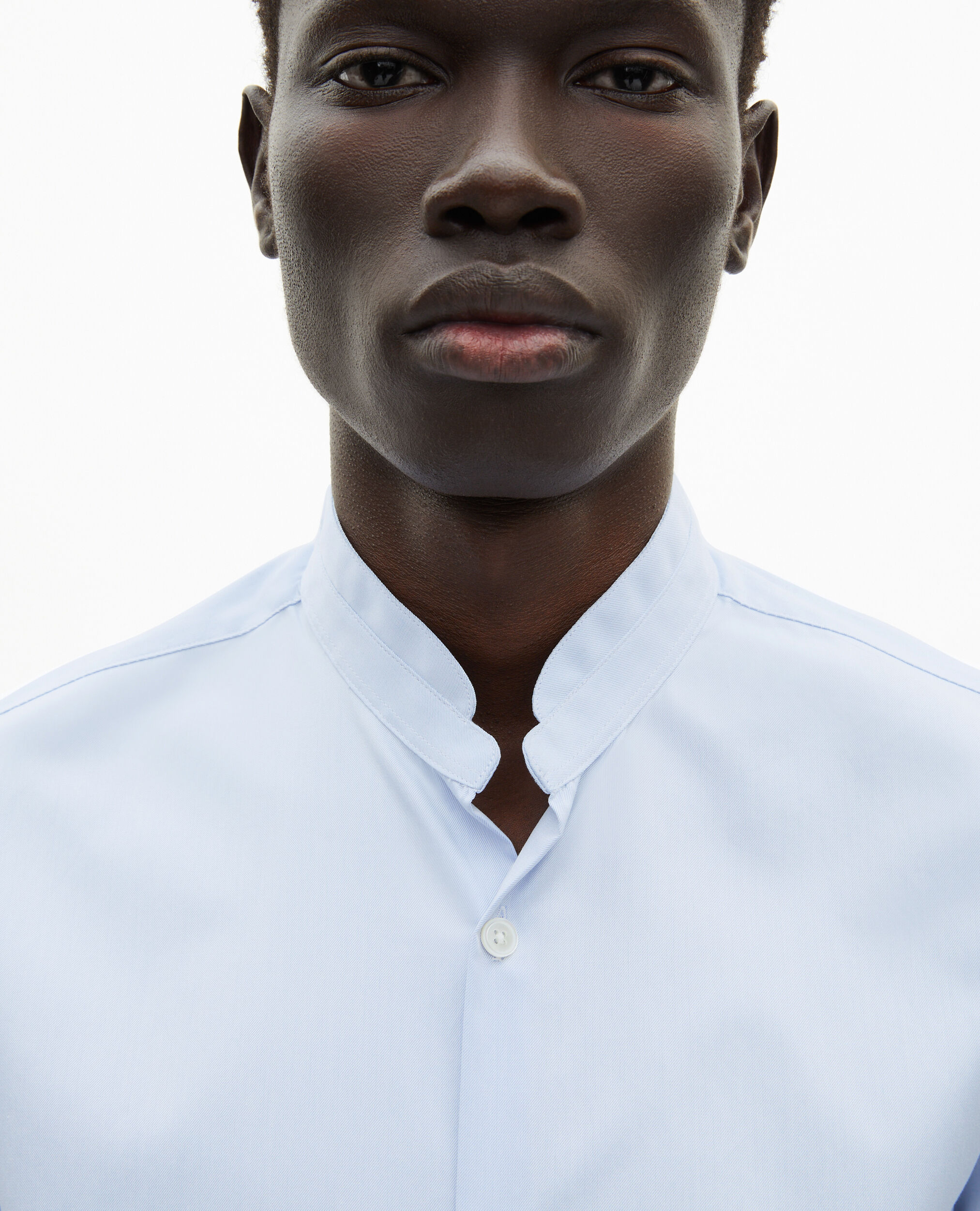Chemise col officier bleue, LIGHT BLUE, hi-res image number null