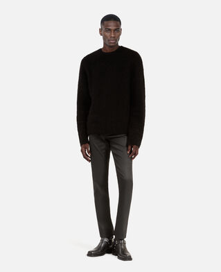 The Kooples MEN BLACK STONE black wool and mohair sweater