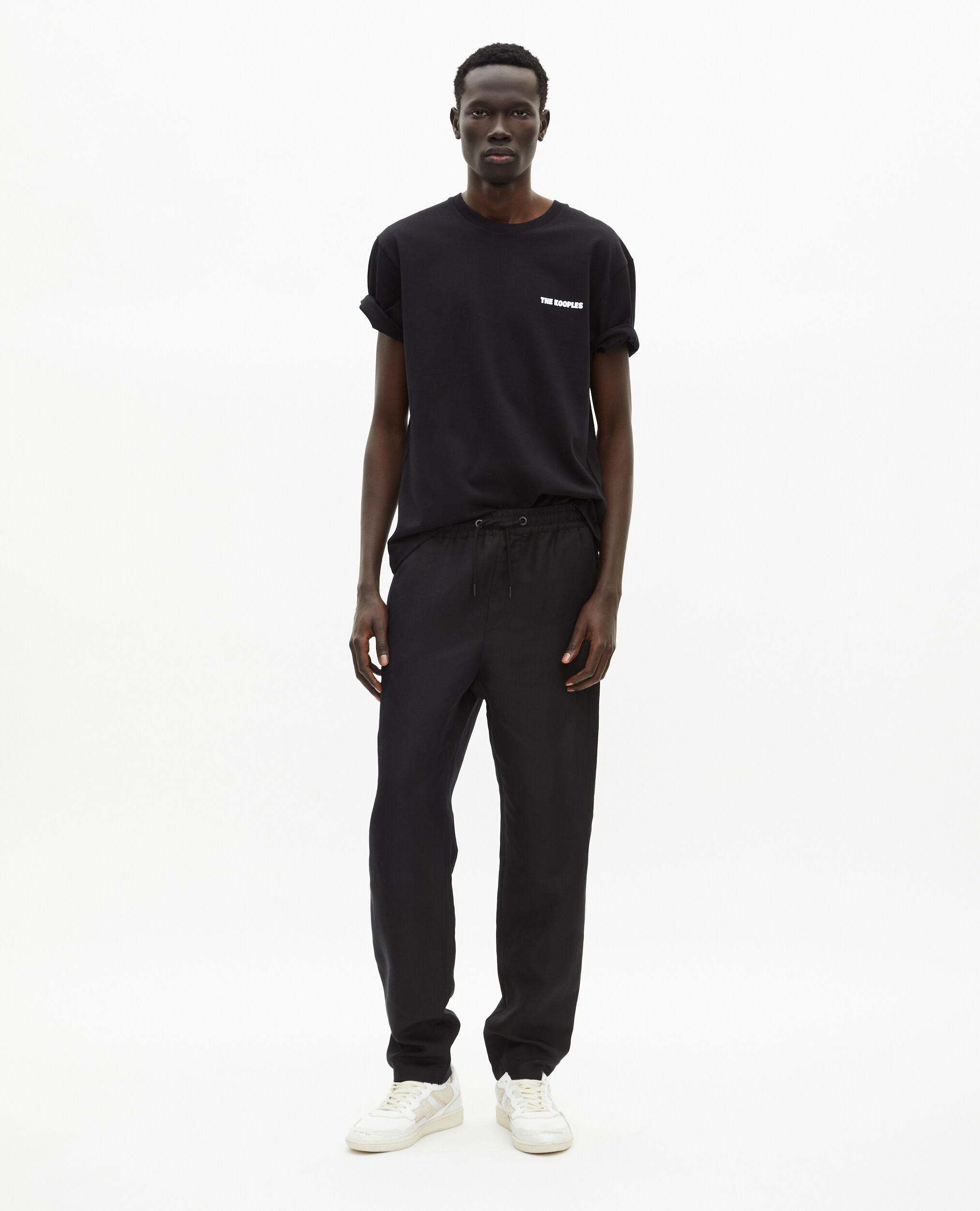 Jogging droit noir, BLACK, hi-res image number null