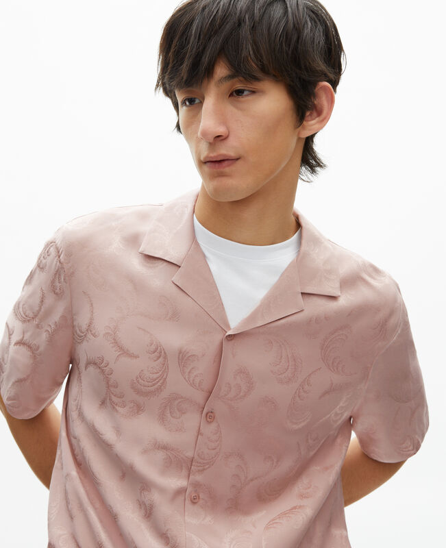 The Kooples HOMME LILA chemise manches courtes en jacquard rose