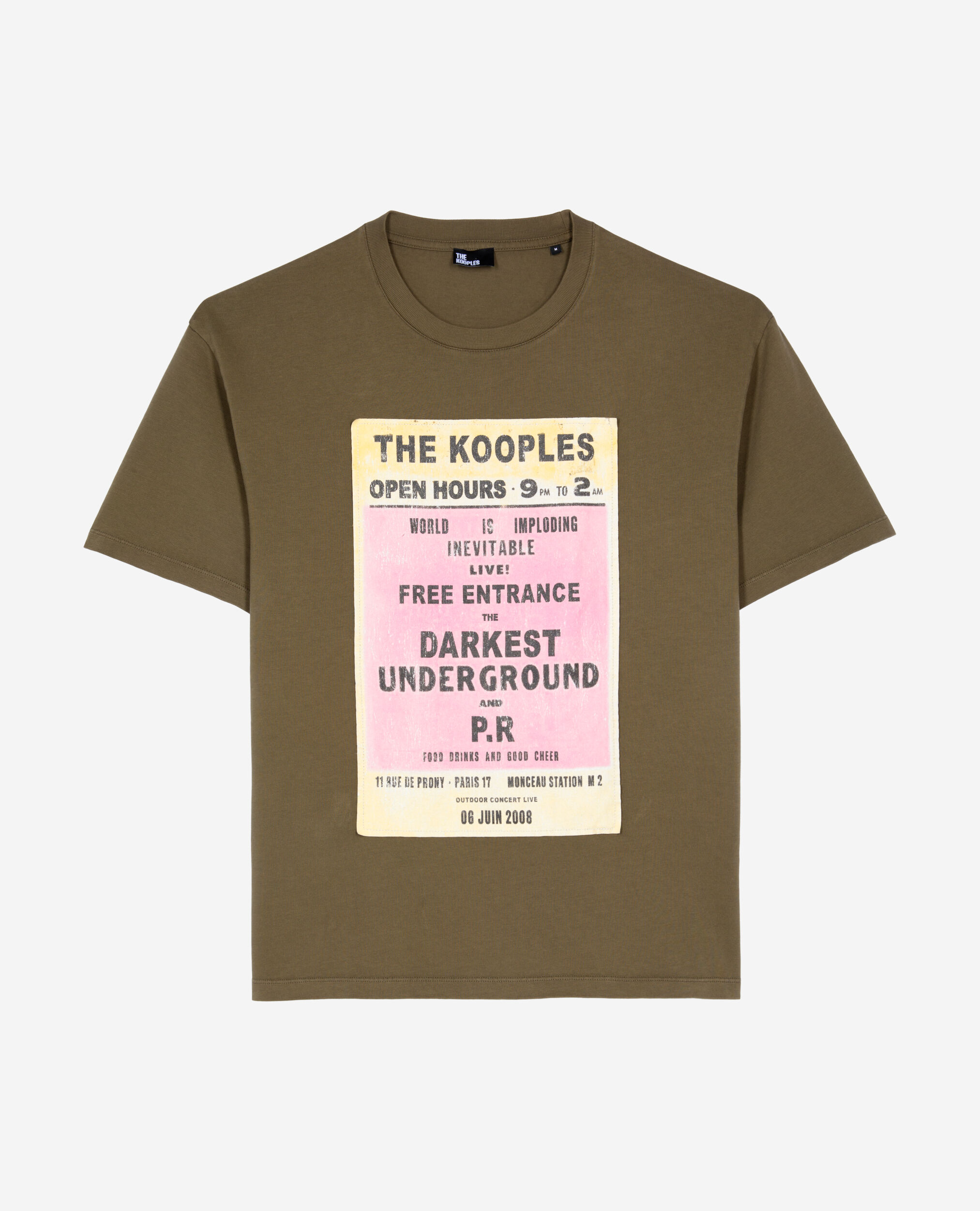 T-shirt avec sérigraphie kaki, OLIVE KAKI, hi-res image number null