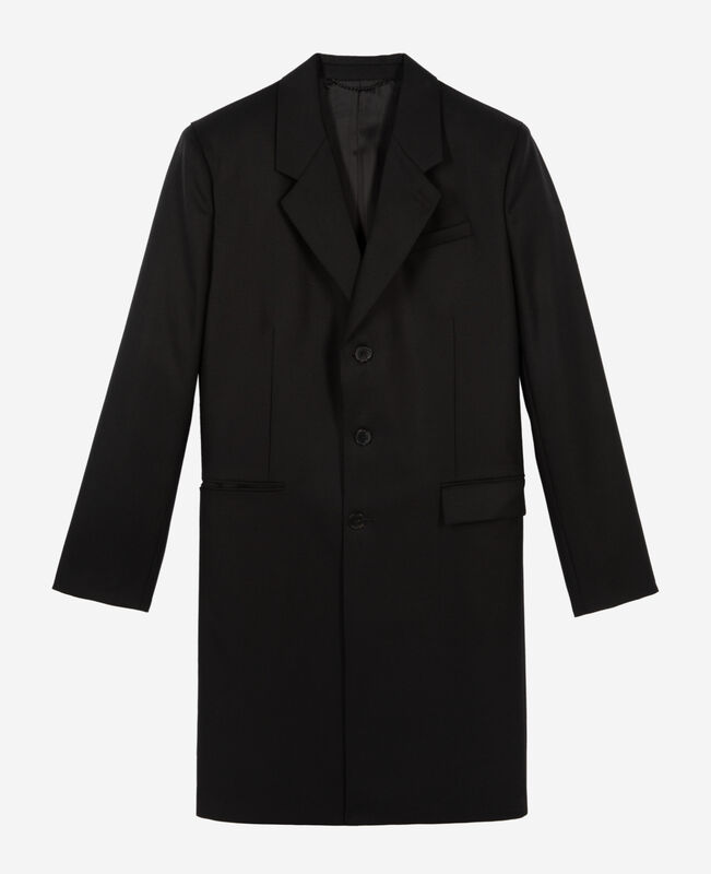 The Kooples HOMME BLACK manteau en laine noir
