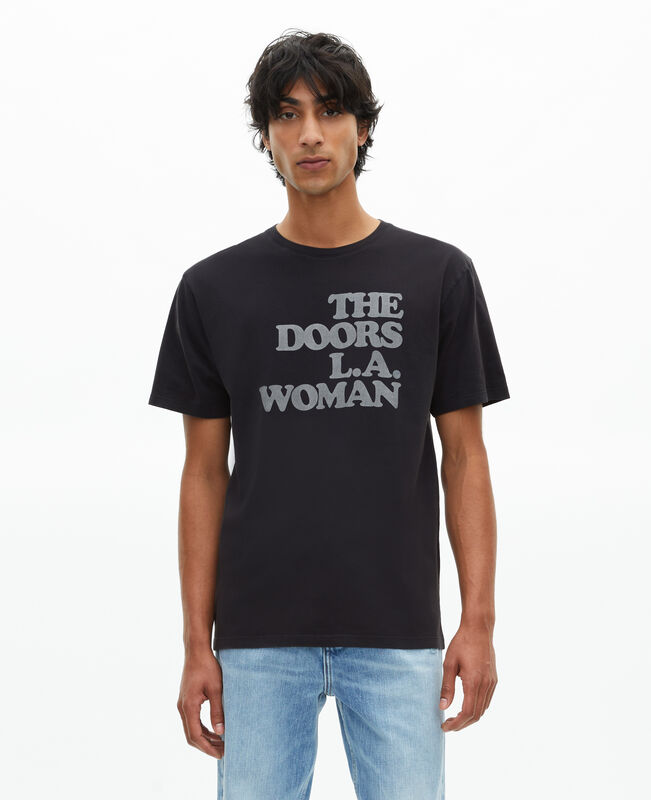The Kooples MIXTE BLACK WASHED t-shirt mixte the doors x the kooples noir