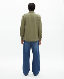 The Kooples HOMME OLIVE NIGHT surchemise style officier kaki