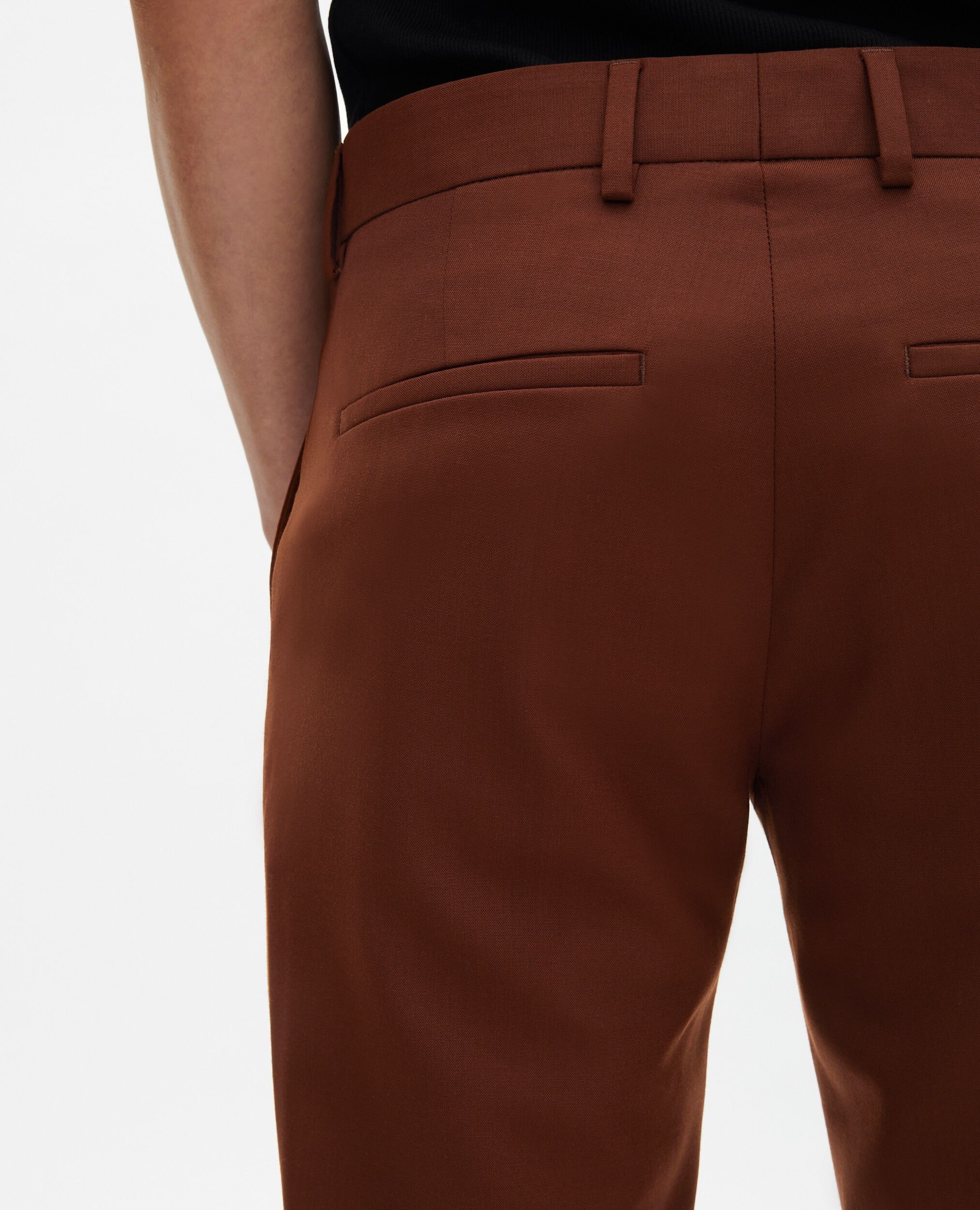 Pantalon de costume marron, ROUILLE, hi-res image number null