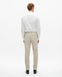 The Kooples HOMME BEIGE pantalon de costume en laine coupe ajustée beige