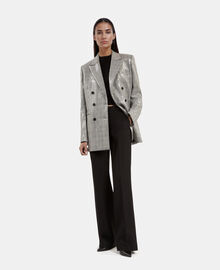 The Kooples FEMME GREY veste à sequins prince de galles grise