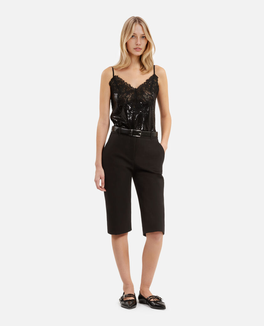 The Kooples DAMEN BLACK capri-bermuda schwarz