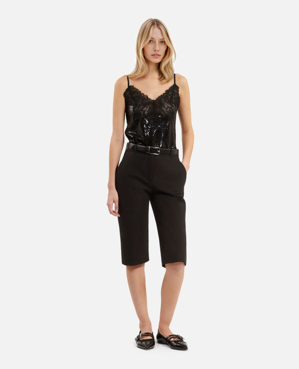 The Kooples FEMME BLACK bermuda capri noir
