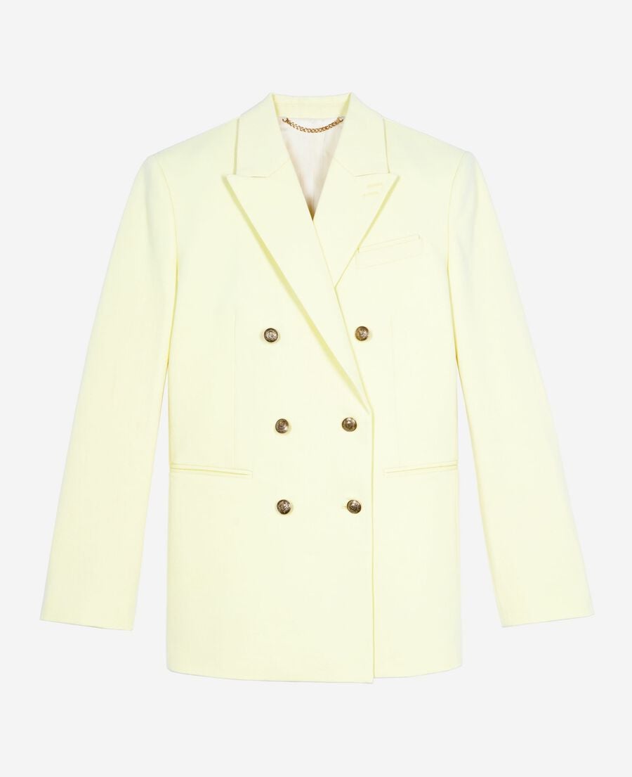 The Kooples FEMME YELLOW veste de tailleur en coton jaune