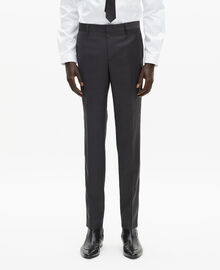 The Kooples HOMME GREY pantalon de costume en laine ajusté gris