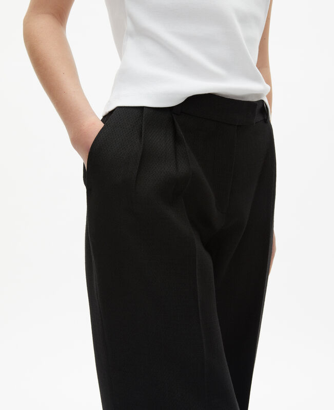 The Kooples FEMME BLACK pantalon tailleur large noir