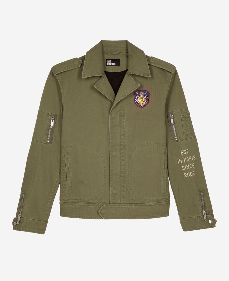 The Kooples MEN KAKI khaki officer-style jacket