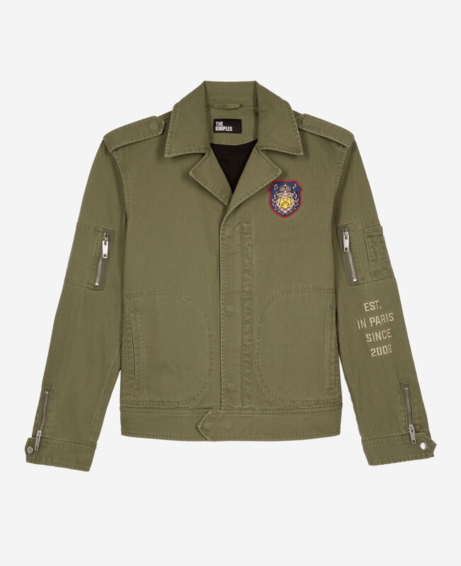 The Kooples HOMME KAKI blouson style officier kaki