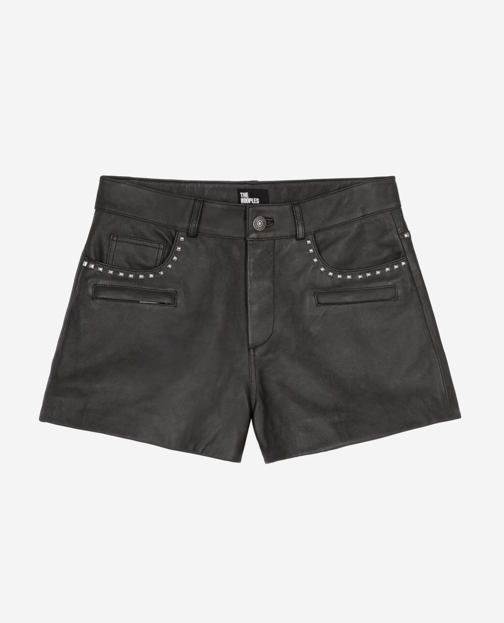 Short en cuir noir, BLACK STONE, hi-res image number null