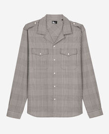 The Kooples HOMME BLACK WHITE chemise prince de galles noire et blanche