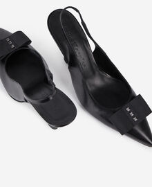 The Kooples FEMME BLACK escarpins en cuir à bride arrière noirs