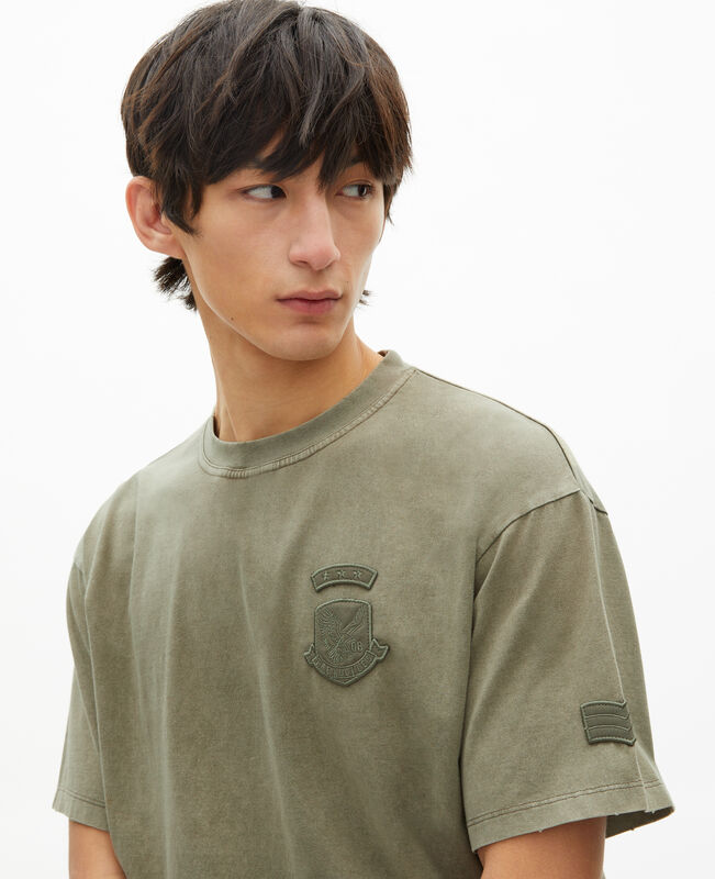 The Kooples HOMME KAKI t-shirt avec patchs kaki