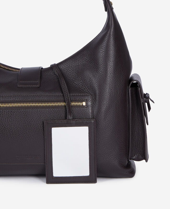 The Kooples FEMME BROWN sac amelia xl en cuir marron