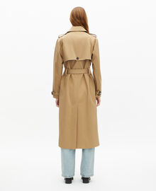 The Kooples FEMME BEIGE trench long en coton beige
